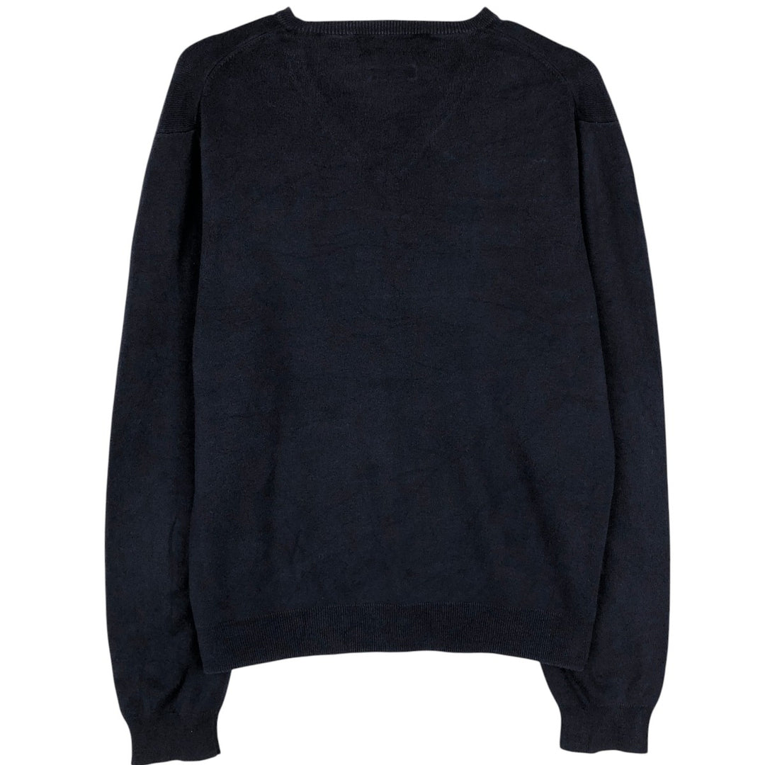 Ralph Lauren POLO by Ralph Lauren V-neck Pima cotton knit sweater, men's size M Pima Cotton navy blue type Vintage Second Hand