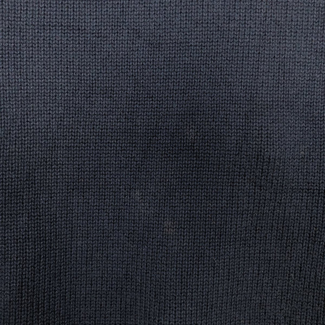 LLBean Cotton Knit Sweater, Men's Size M cotton navy blue type Vintage Second Hand