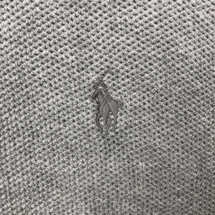 Ralph Lauren POLO RALPH LAUREN Pima cotton knit sweater, men's size M cotton gray type Vintage Second Hand