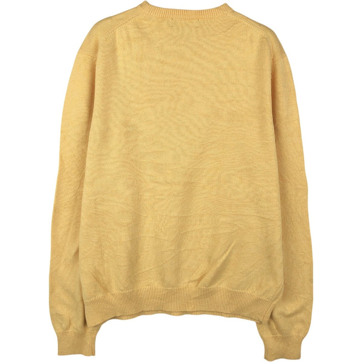 Brooks Brothers cotton knit sweater, men's size L (equivalent) cotton yellow type Vintage Second Hand