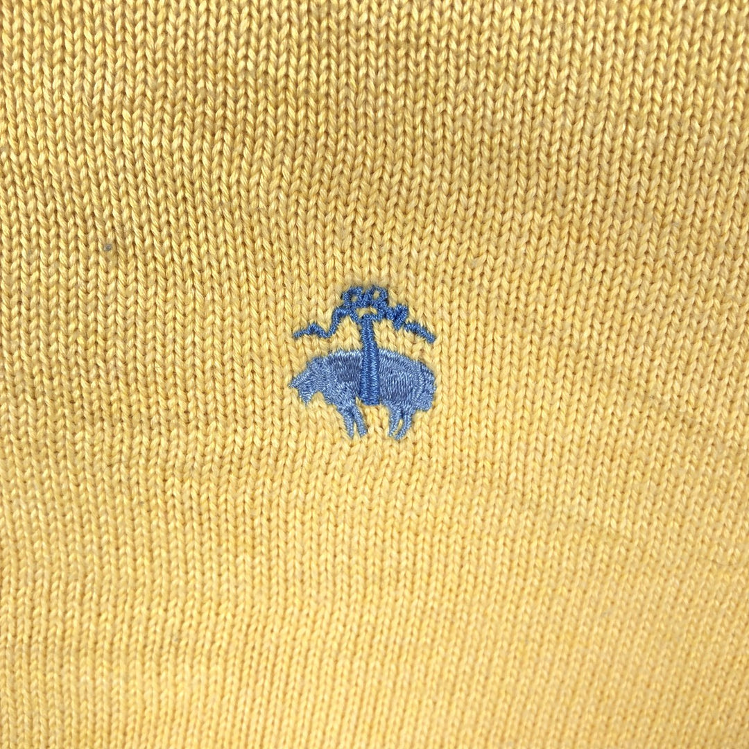 Brooks Brothers cotton knit sweater, men's size L (equivalent) cotton yellow type Vintage Second Hand