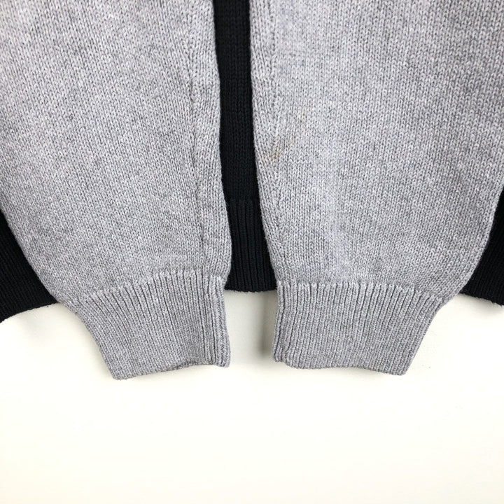 Donna Karan New York (DKNY) Two-Tone Cotton Knit Sweater, Men's Size M (approx.) cotton gray type Vintage Second Hand