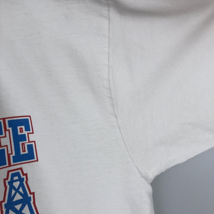 90'S Fruit of the Loom Tennessee Titans sports print t-shirt, made in USA, men's size XL equivalent, vintage. cotton white type Vintage Second Hand