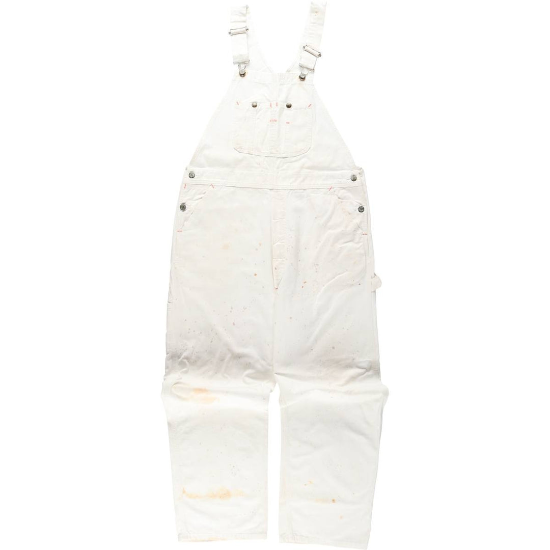 Big Yank denim overalls, made in the USA, men's size W39 (approx.). cotton white type Vintage Second Hand