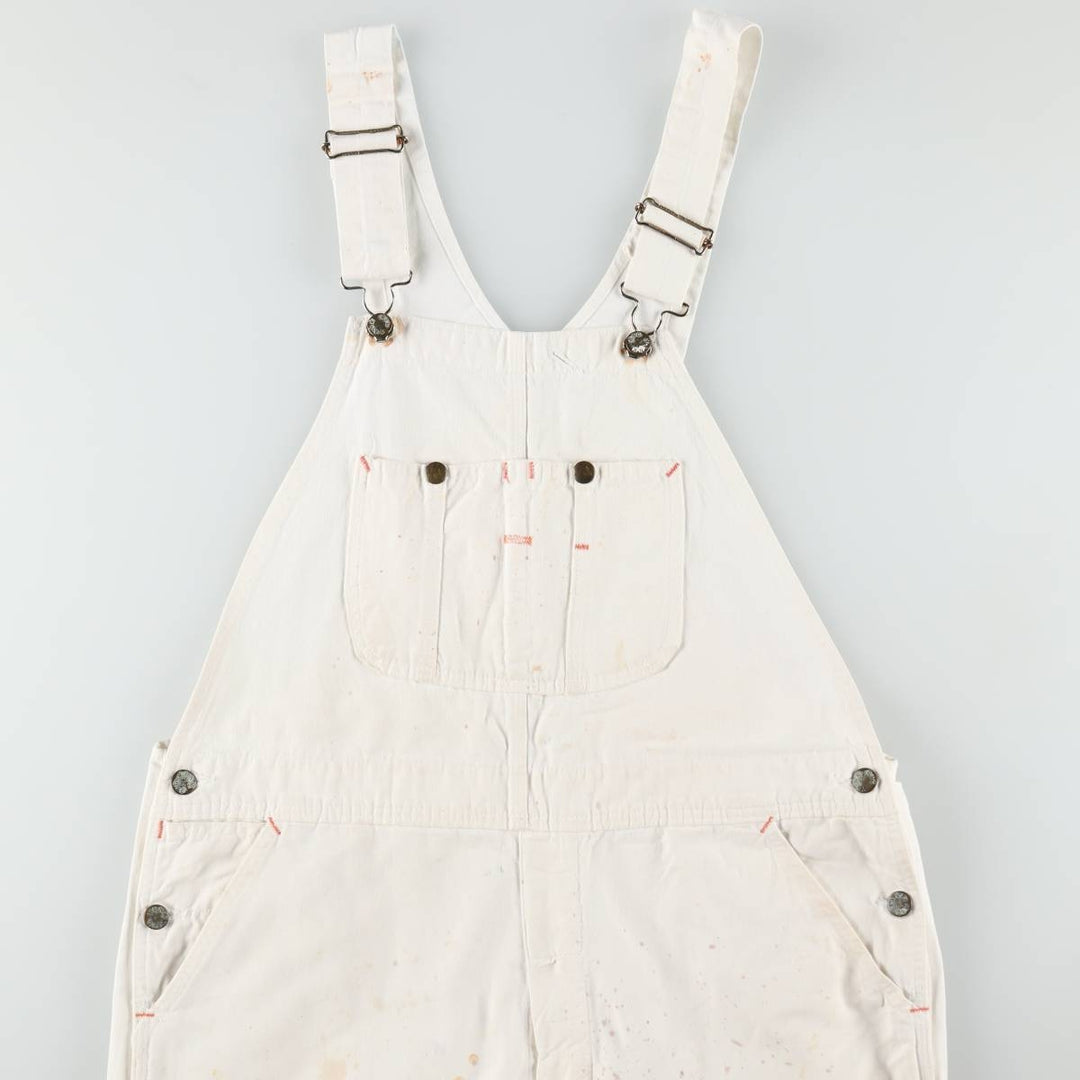Big Yank denim overalls, made in the USA, men's size W39 (approx.). cotton white type Vintage Second Hand