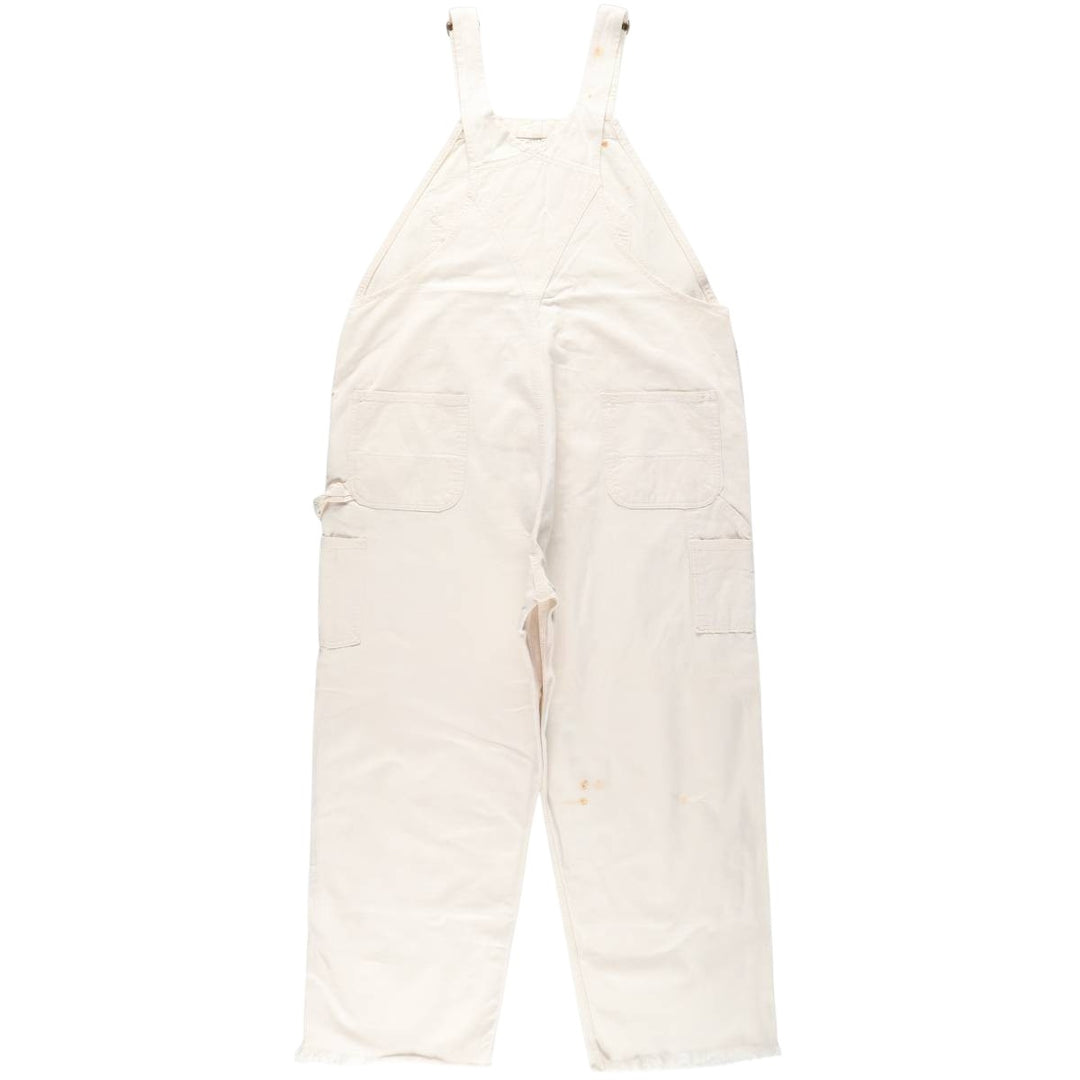 Carhartt denim overalls, men's size W46 (approx.) unclear white type Vintage Second Hand