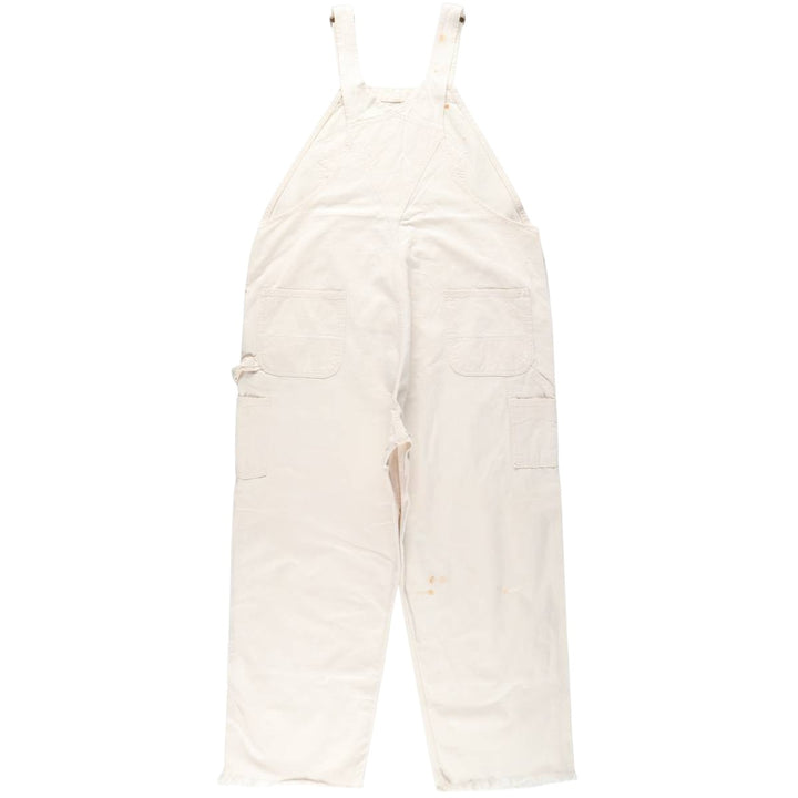 Carhartt denim overalls, men's size W46 (approx.) unclear white type Vintage Second Hand