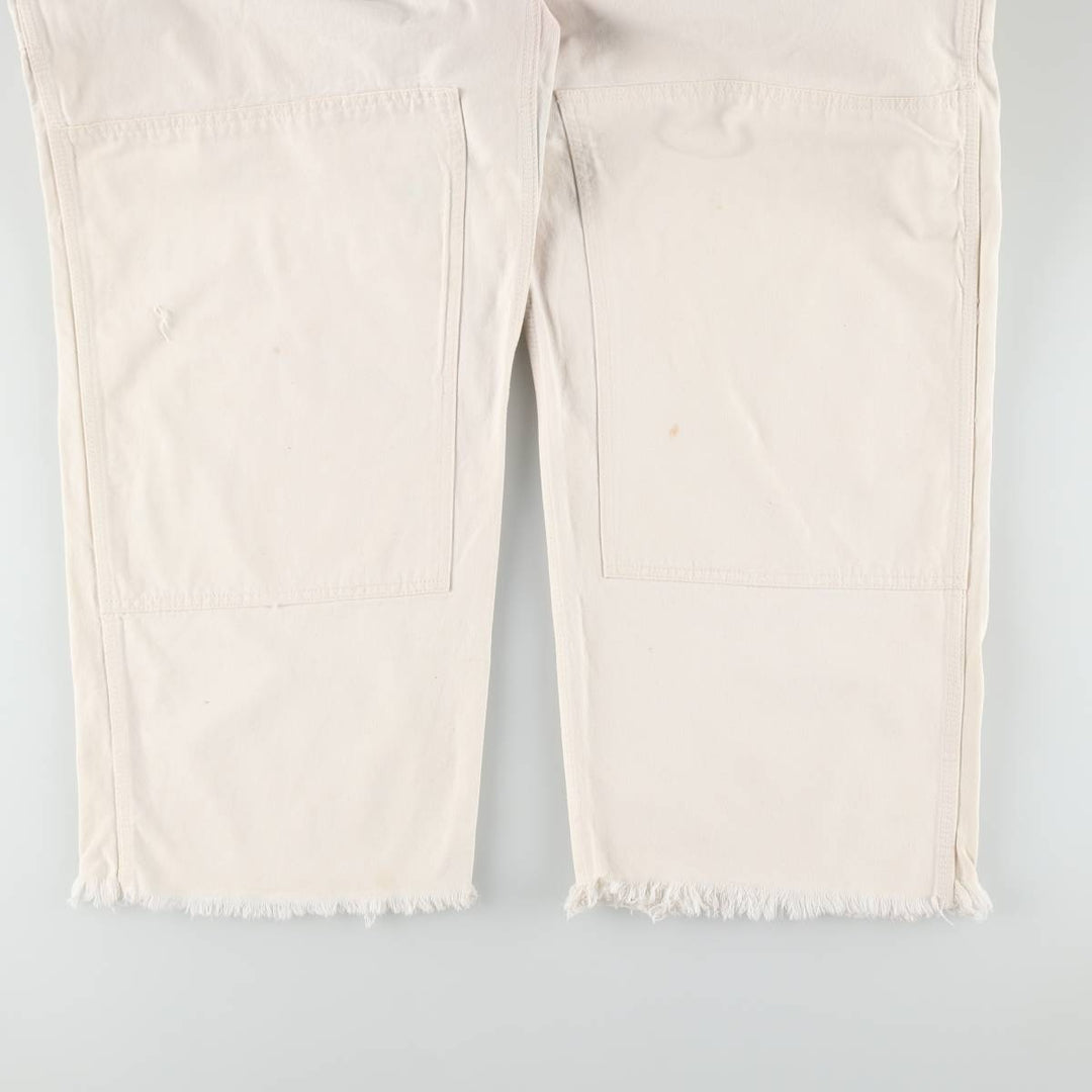 Carhartt denim overalls, men's size W46 (approx.) unclear white type Vintage Second Hand