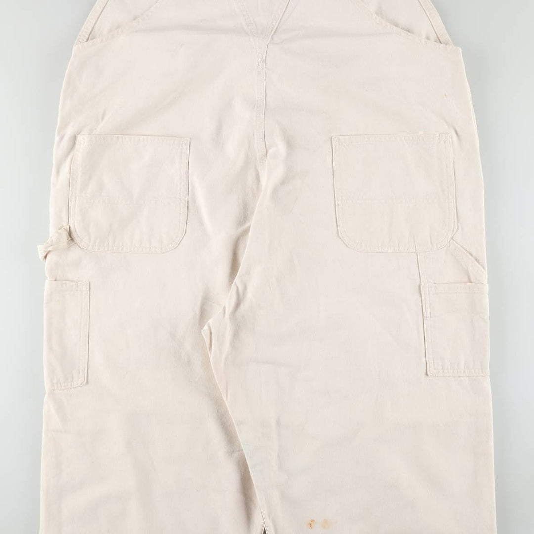 Carhartt denim overalls, men's size W46 (approx.) unclear white type Vintage Second Hand