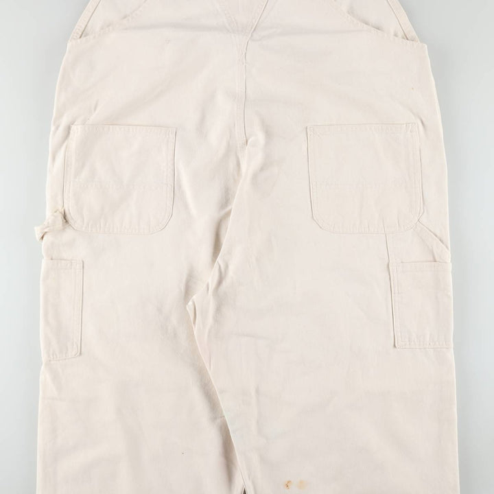 Carhartt denim overalls, men's size W46 (approx.) unclear white type Vintage Second Hand