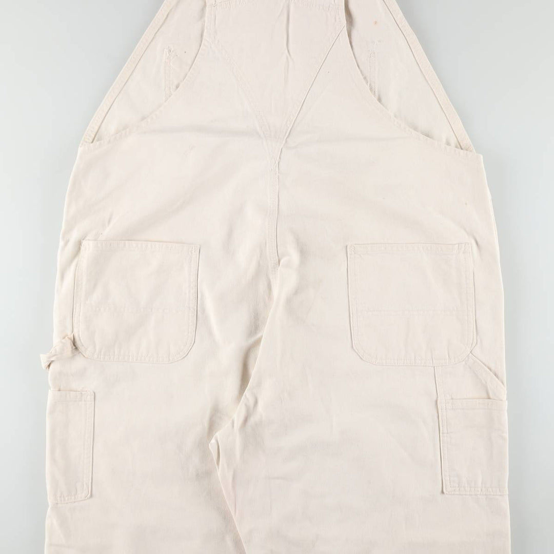 Carhartt denim overalls, men's size W46 (approx.) unclear white type Vintage Second Hand
