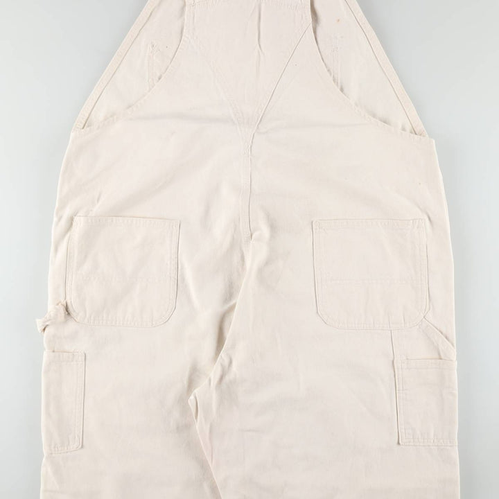 Carhartt denim overalls, men's size W46 (approx.) unclear white type Vintage Second Hand