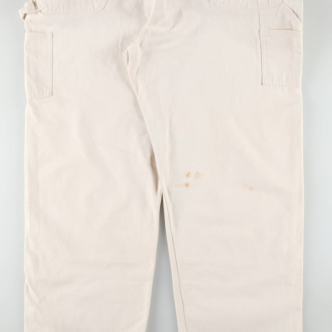 Carhartt denim overalls, men's size W46 (approx.) unclear white type Vintage Second Hand