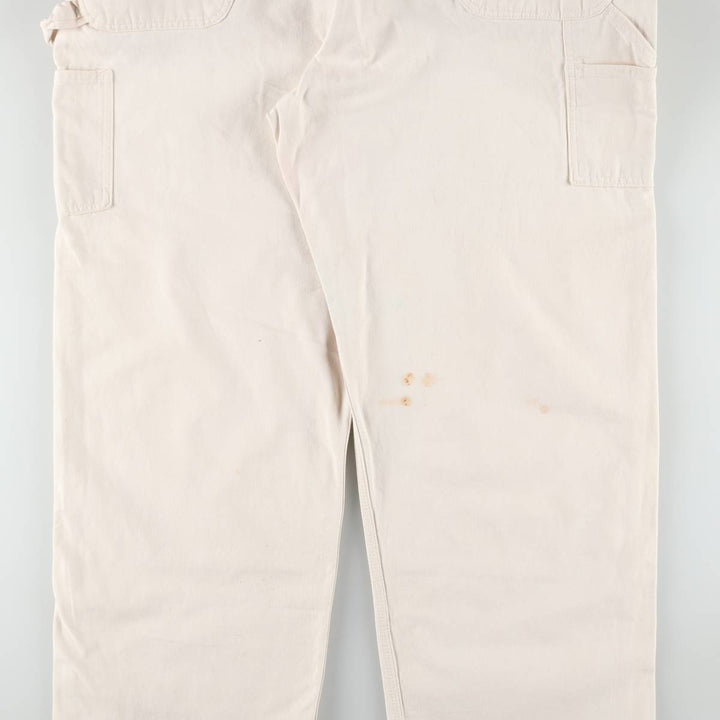 Carhartt denim overalls, men's size W46 (approx.) unclear white type Vintage Second Hand