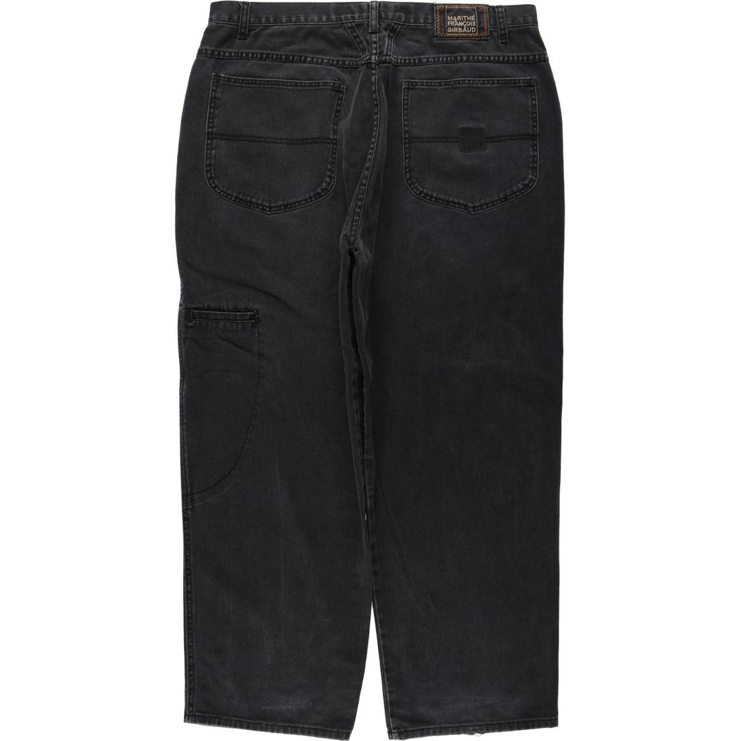 Marithé François Girbaud BLUE BRAND X AUTHENTIC FIT Black Denim Tapered Denim Pants (Men's W39 equivalent) cotton black type Vintage Second Hand