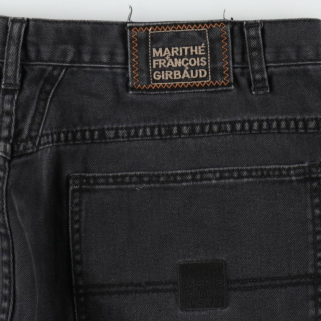 Marithé François Girbaud BLUE BRAND X AUTHENTIC FIT Black Denim Tapered Denim Pants (Men's W39 equivalent) cotton black type Vintage Second Hand