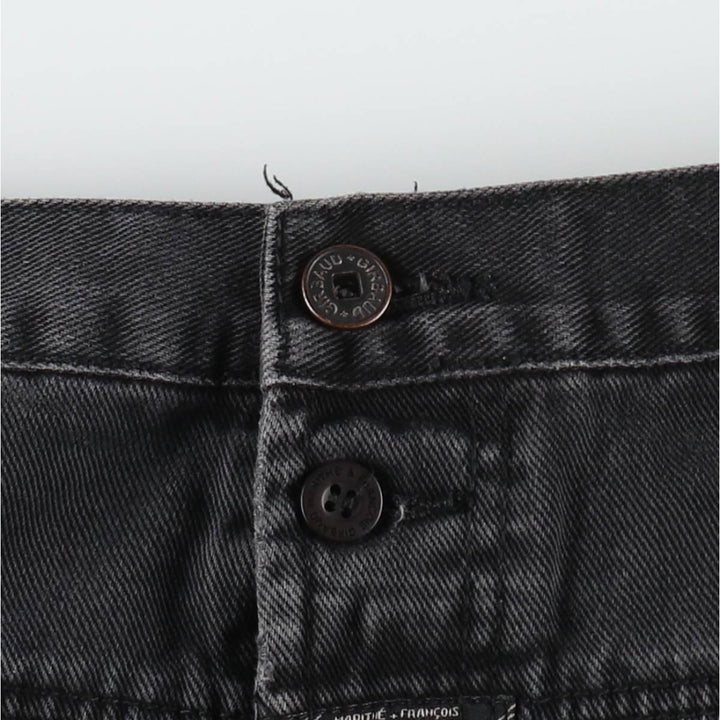Marithé François Girbaud BLUE BRAND X AUTHENTIC FIT Black Denim Tapered Denim Pants (Men's W39 equivalent) cotton black type Vintage Second Hand