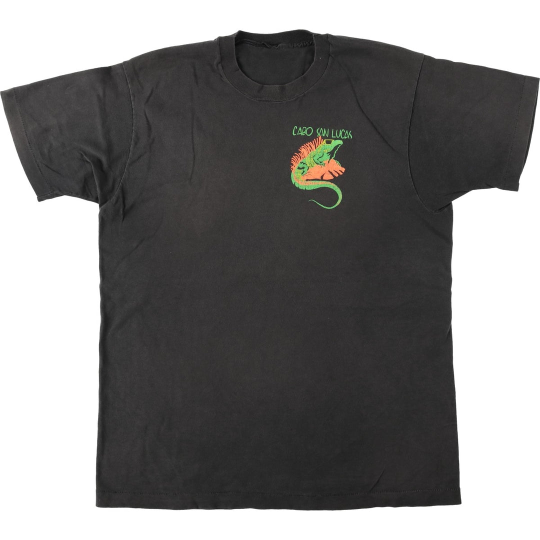 Vintage printed T-shirt from the 1990s, equivalent to men's size L. unclear black type Vintage Second Hand