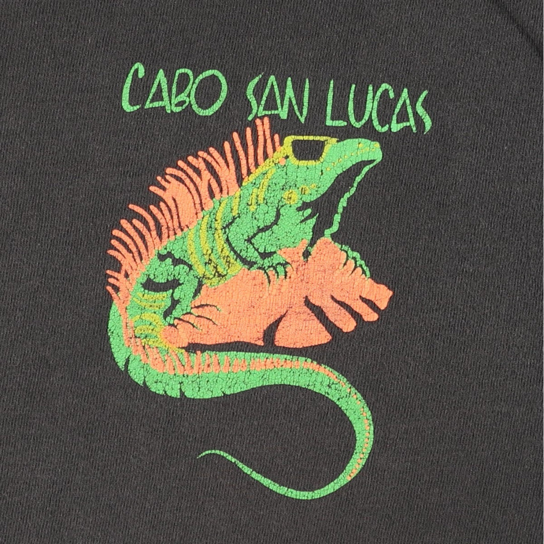 Vintage printed T-shirt from the 1990s, equivalent to men's size L. unclear black type Vintage Second Hand