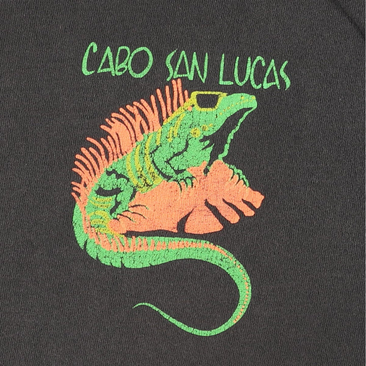 Vintage printed T-shirt from the 1990s, equivalent to men's size L. unclear black type Vintage Second Hand