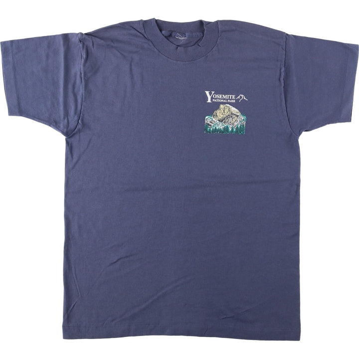 ~90'S Yosemite National Park Print T-Shirt, Men's Size M (Equivalent), Vintage unclear navy blue type Vintage Second Hand