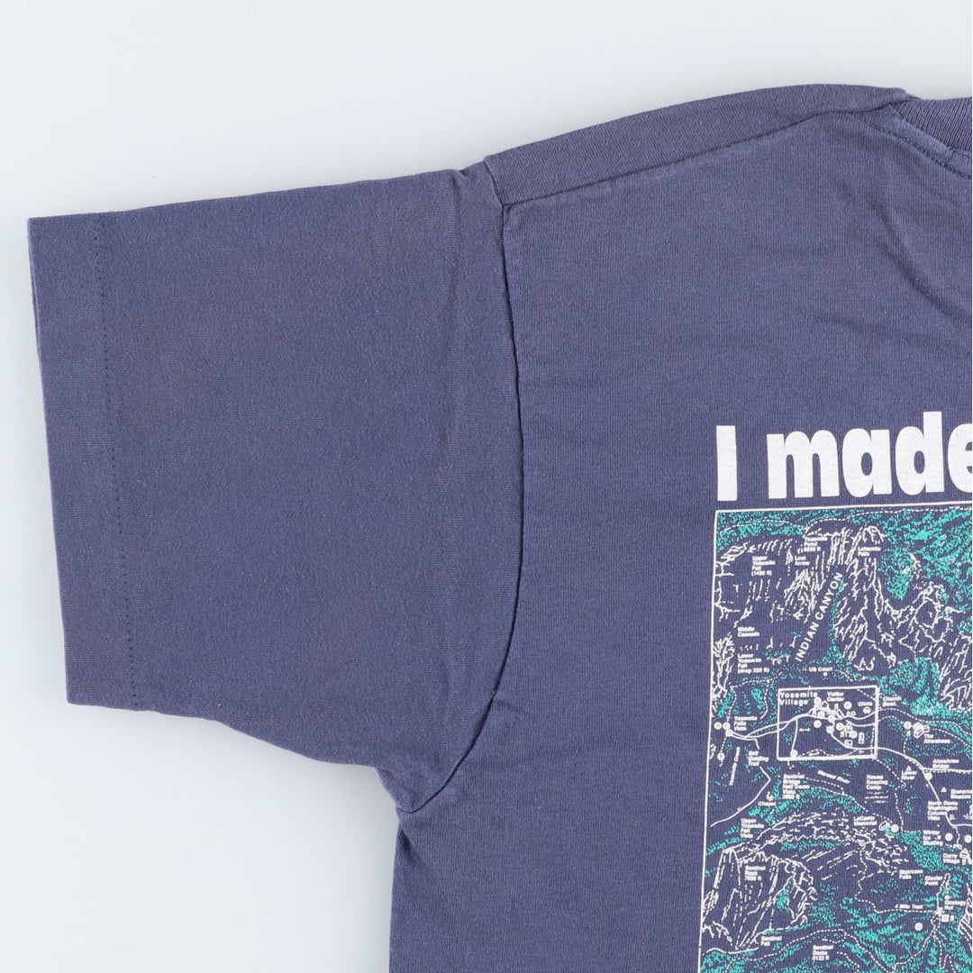 ~90'S Yosemite National Park Print T-Shirt, Men's Size M (Equivalent), Vintage unclear navy blue type Vintage Second Hand