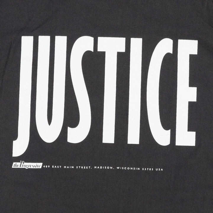 90'S message print T-shirt, men's size S equivalent, vintage. unclear black type Vintage Second Hand
