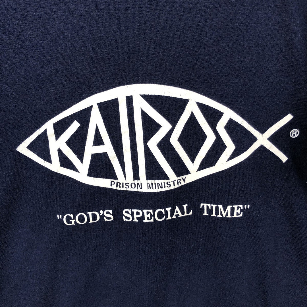 Vintage 90'S Russell print T-shirt, Made in USA, Men's XL polyester navy blue type Vintage Second Hand