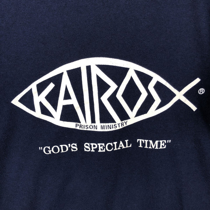 Vintage 90'S Russell print T-shirt, Made in USA, Men's XL polyester navy blue type Vintage Second Hand