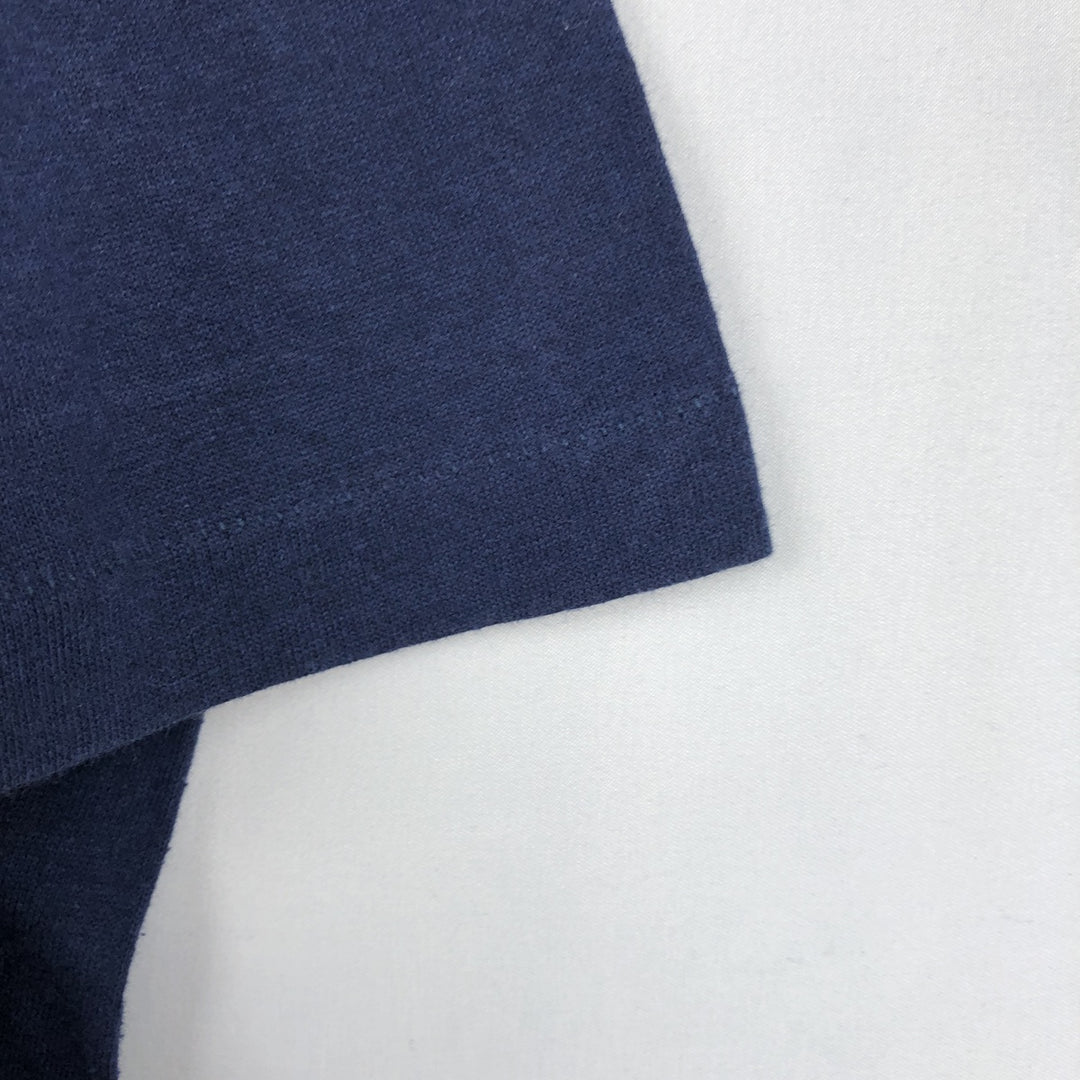 Vintage 90'S Russell print T-shirt, Made in USA, Men's XL polyester navy blue type Vintage Second Hand