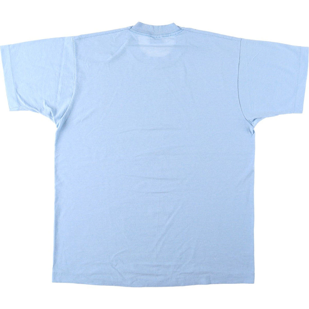 80s-90'S Screen Stars Best Print T-Shirt, Made in USA, Men's XL equivalent, Vintage cotton Blue type light blue Vintage Second Hand