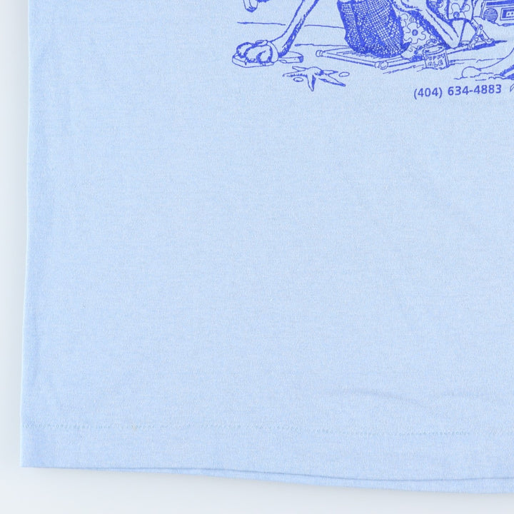 80s-90'S Screen Stars Best Print T-Shirt, Made in USA, Men's XL equivalent, Vintage cotton Blue type light blue Vintage Second Hand