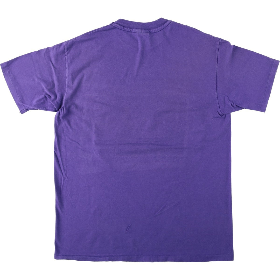 80'S Hanes BEEFY-T Blue Tag Theora Hamblett Art T-Shirt Made in USA Men's XL equivalent cotton purple type Vintage Second Hand