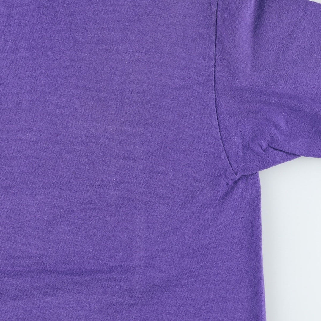 80'S Hanes BEEFY-T Blue Tag Theora Hamblett Art T-Shirt Made in USA Men's XL equivalent cotton purple type Vintage Second Hand