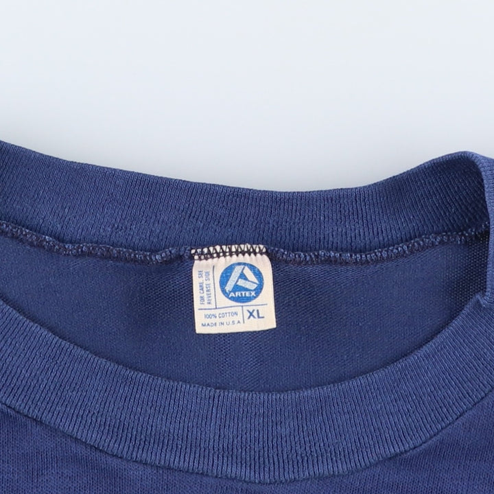 70s-80'S ARTEX 3/4 Sleeve Military Print T-Shirt, Football T-Shirt, Made in USA, Men's XL Equivalent, Vintage cotton navy blue type Vintage Second Hand