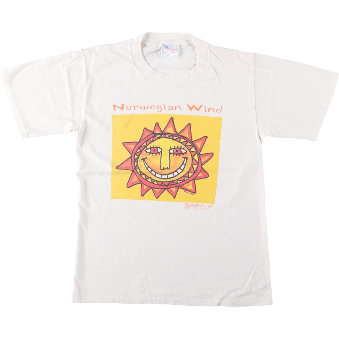 90'S All Sport Events Print T-Shirt, Men's Size S (approx.), Vintage cotton white type Vintage Second Hand