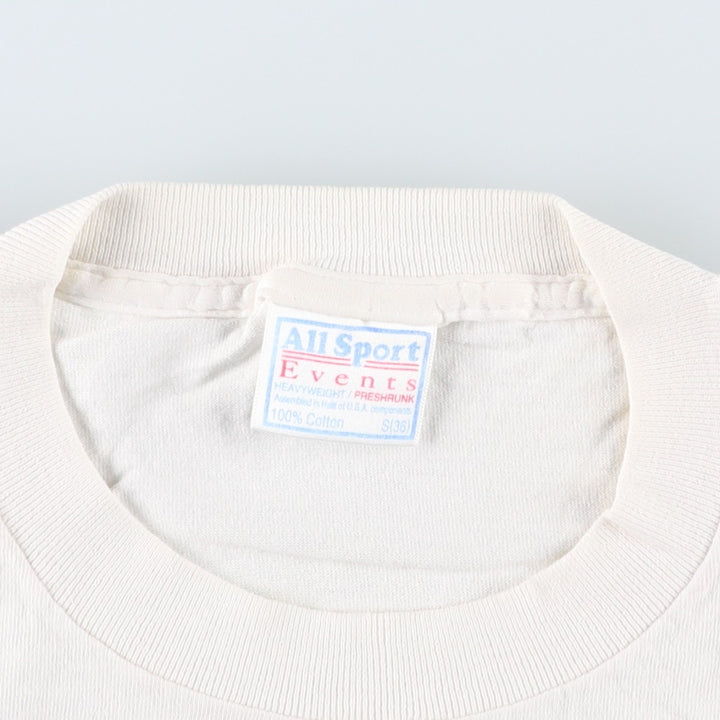 90'S All Sport Events Print T-Shirt, Men's Size S (approx.), Vintage cotton white type Vintage Second Hand