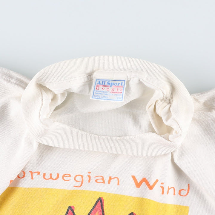 90'S All Sport Events Print T-Shirt, Men's Size S (approx.), Vintage cotton white type Vintage Second Hand