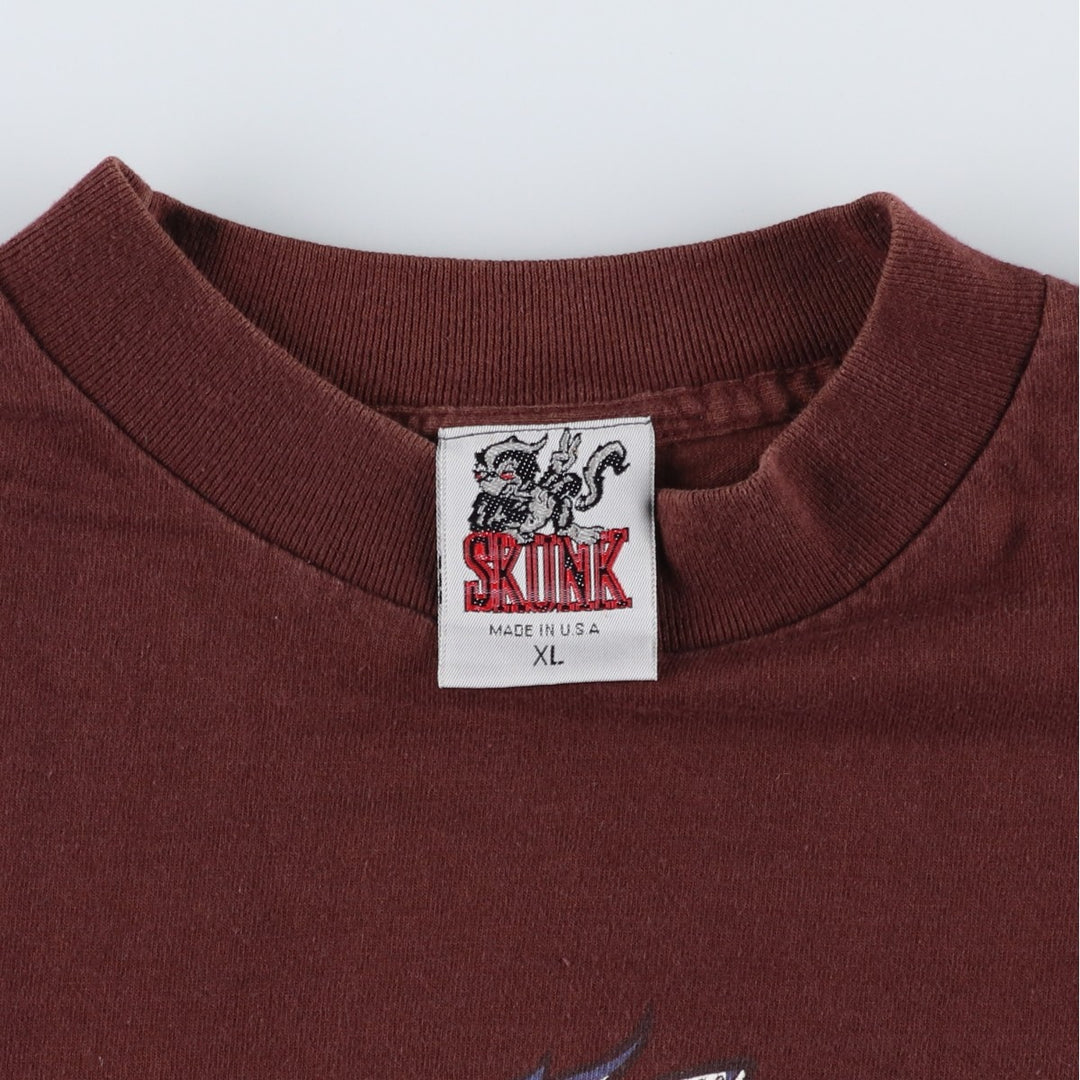 SKUNK Print T-Shirt, Made in USA, Men's XL (approx.), Vintage unclear chocolate Vintage Second Hand