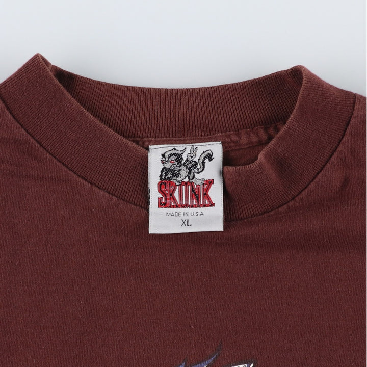 SKUNK Print T-Shirt, Made in USA, Men's XL (approx.), Vintage unclear chocolate Vintage Second Hand