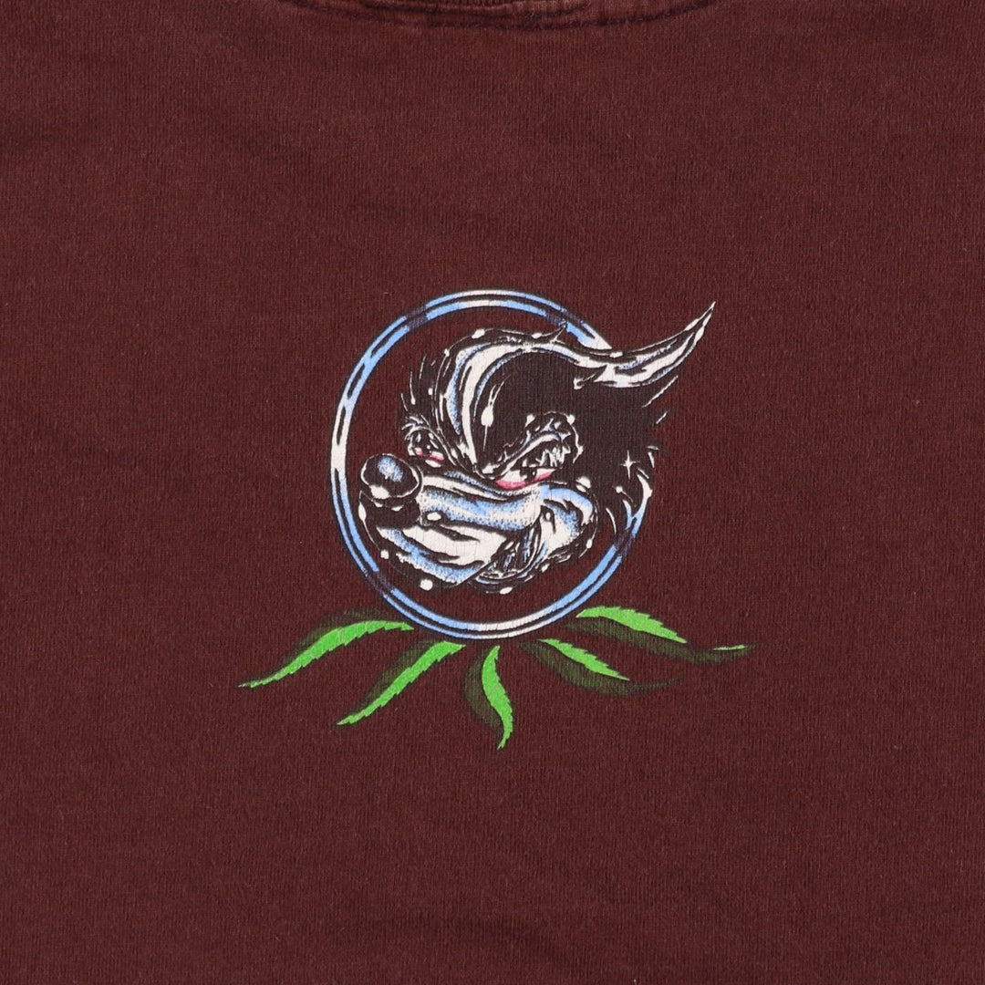 SKUNK Print T-Shirt, Made in USA, Men's XL (approx.), Vintage unclear chocolate Vintage Second Hand
