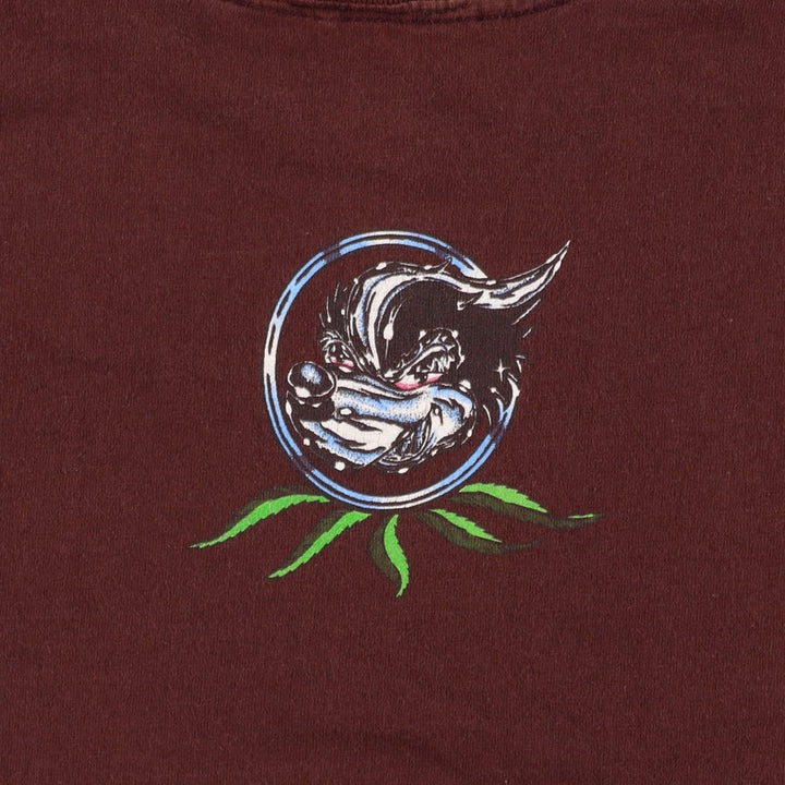 SKUNK Print T-Shirt, Made in USA, Men's XL (approx.), Vintage unclear chocolate Vintage Second Hand