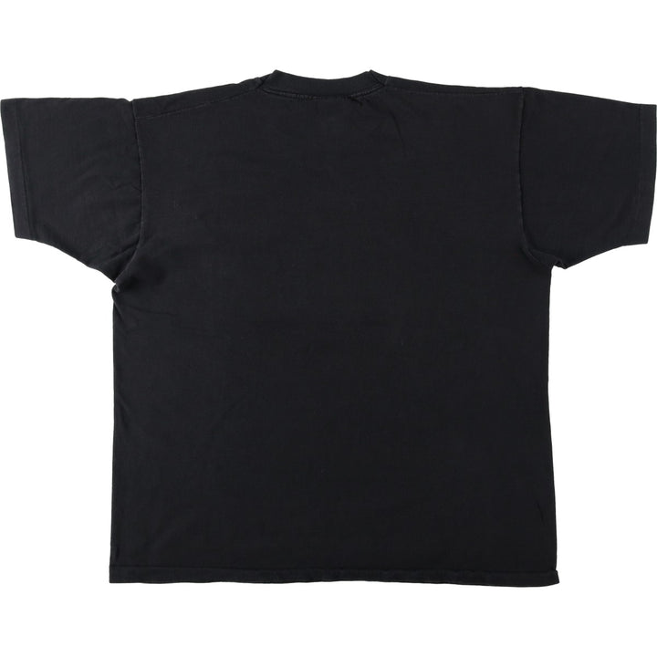 90'S Fruit of the Loom Hieroglyphic Alphabet Print T-Shirt, Made in USA, Men's XL equivalent, Vintage cotton black type Vintage Second Hand
