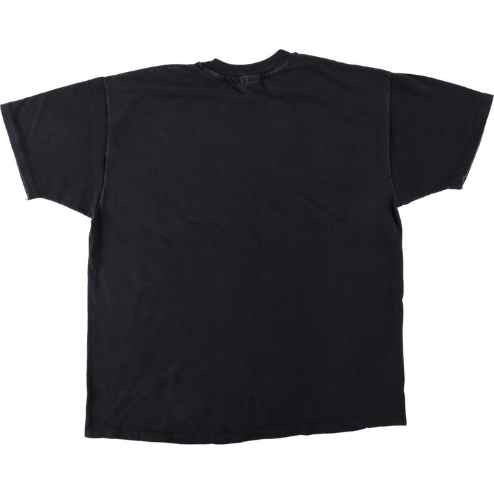 90'S Hanes BEEFY-T Skull Pattern Print T-Shirt, Men's XL (approx.), Vintage unclear black type Vintage Second Hand