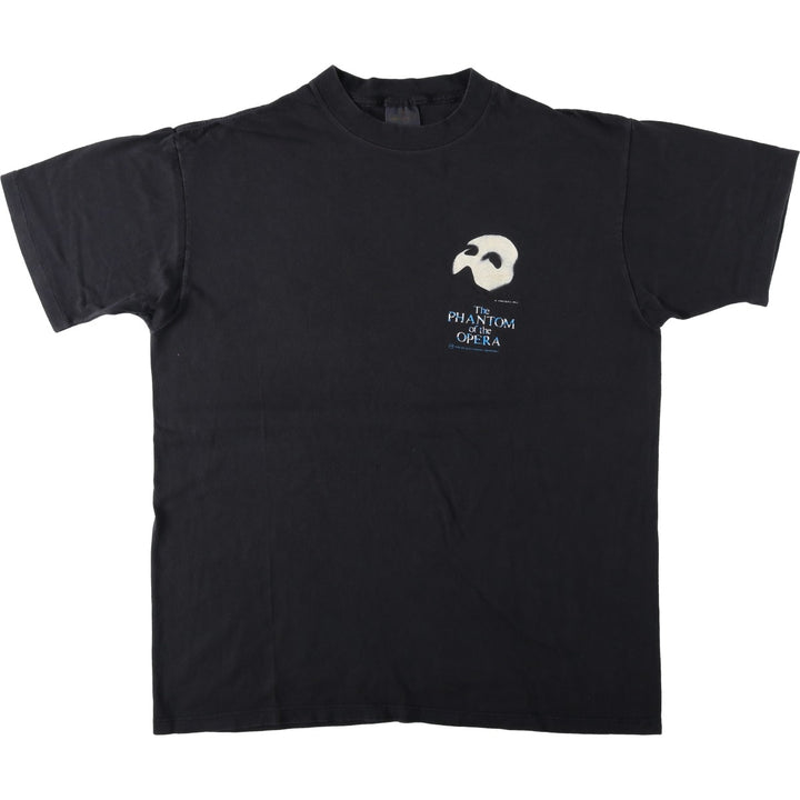 Touch of Gold The Phantom of the Opera Print T-Shirt (Men's XL equivalent) cotton black type Vintage Second Hand