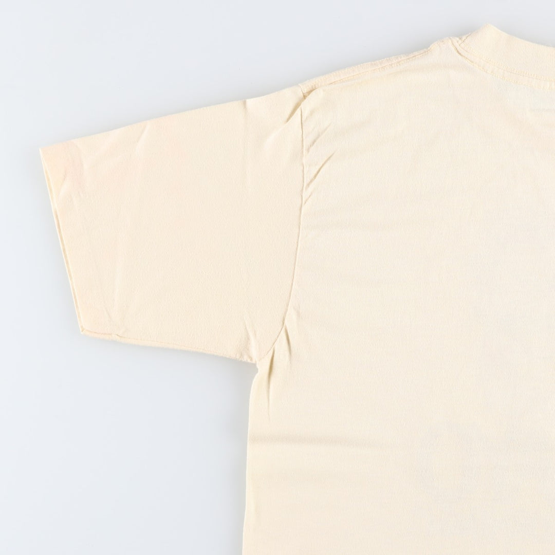 80'S OHAYO Sansei Creations Print T-Shirt, Made in USA, Men's XL equivalent, Vintage polyester ivory Vintage Second Hand
