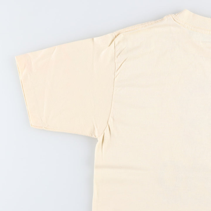 80'S OHAYO Sansei Creations Print T-Shirt, Made in USA, Men's XL equivalent, Vintage polyester ivory Vintage Second Hand