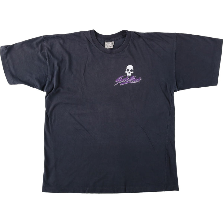 ~90'S The T-Shirt Factory Shark Attack Skull Pattern Print T-Shirt Men's Size L (Equivalent) Vintage cotton black type Vintage Second Hand