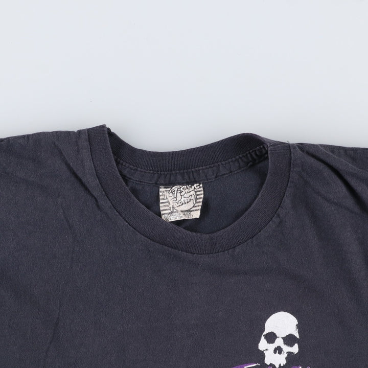 ~90'S The T-Shirt Factory Shark Attack Skull Pattern Print T-Shirt Men's Size L (Equivalent) Vintage cotton black type Vintage Second Hand