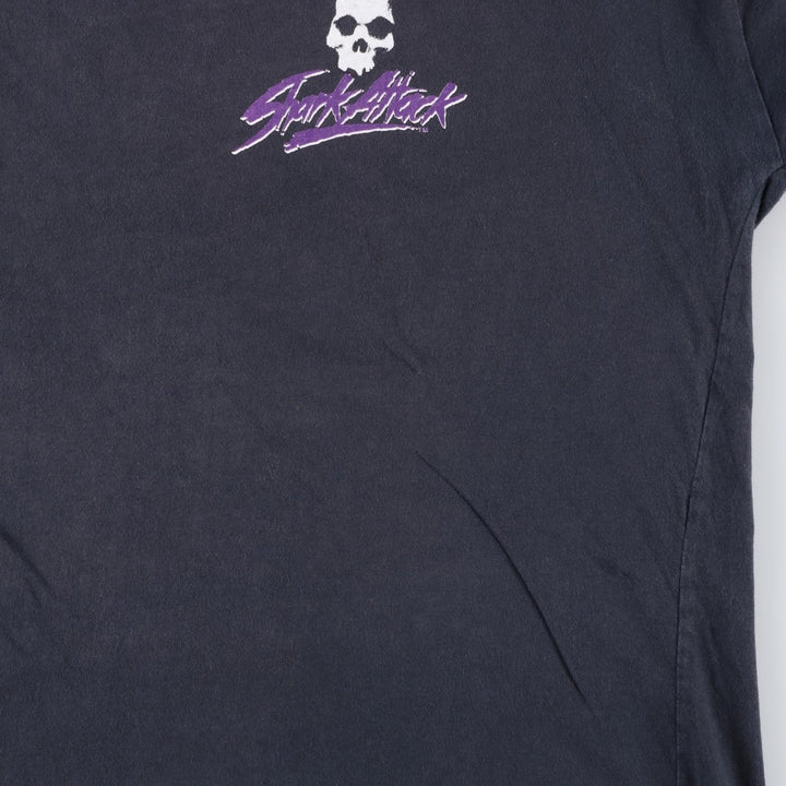 ~90'S The T-Shirt Factory Shark Attack Skull Pattern Print T-Shirt Men's Size L (Equivalent) Vintage cotton black type Vintage Second Hand